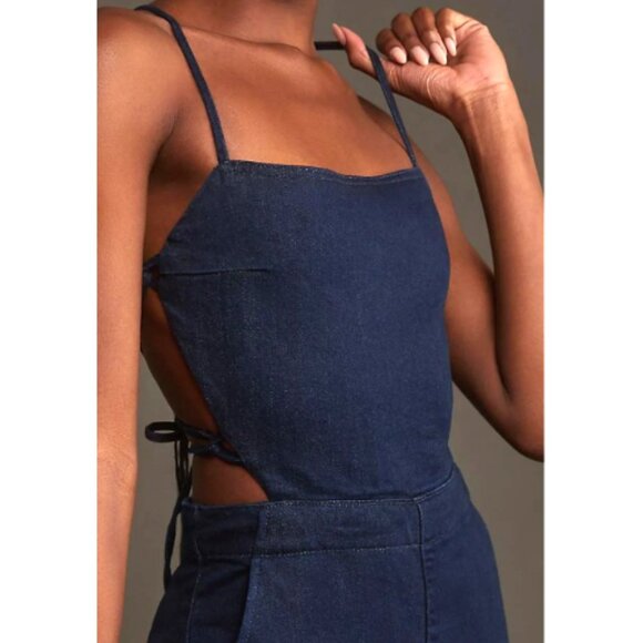 Brand New Pilcro Open-Back Denim Jumpsuit - Picture 8 of 13